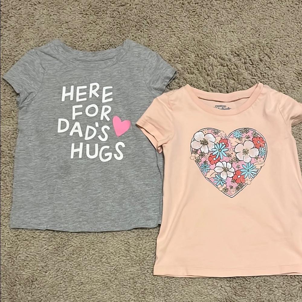 Girls T-Shirts - Grey and Pink